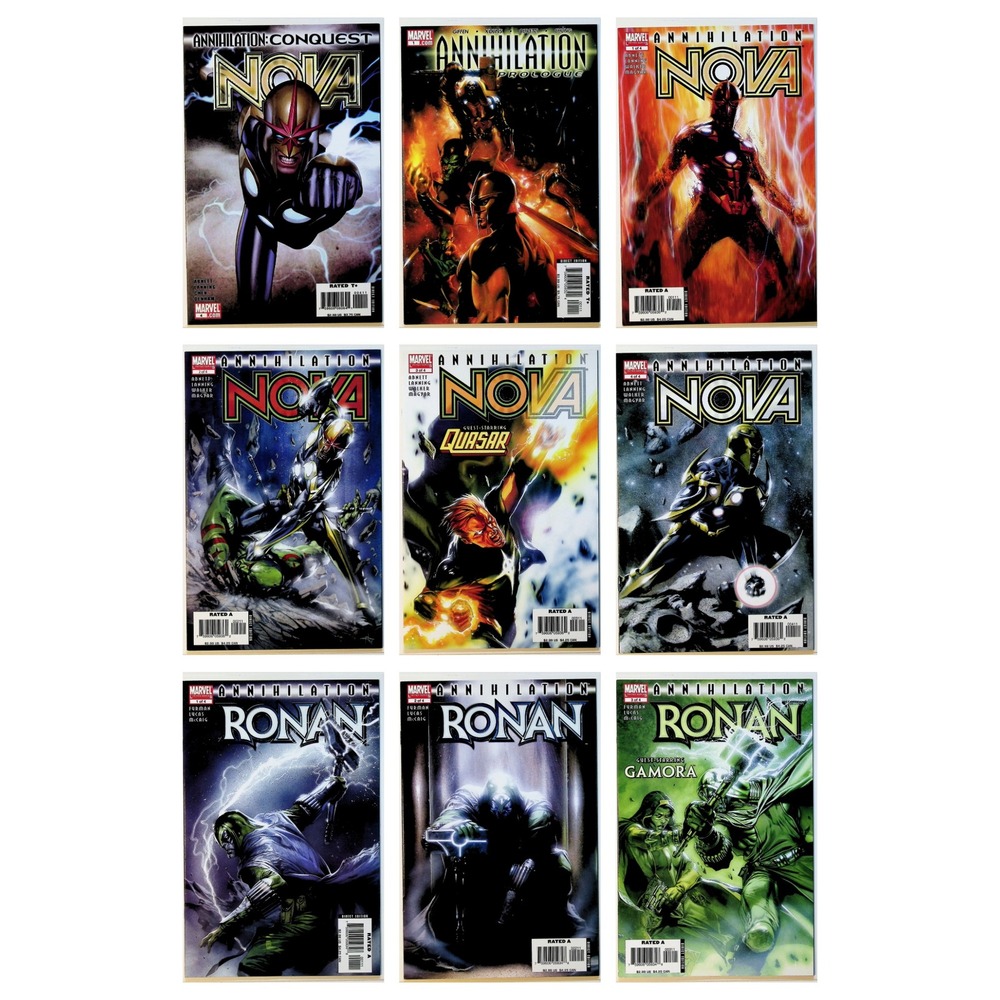 Annihilation Quest Prologue Nova #1-4 & Ronan No. 1-4 Marvel 9x Comic Lot